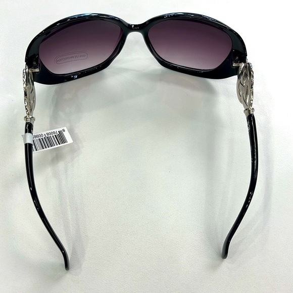 Brand New Round Oversized Black Sunglasses Purple Ombre Fade Lens Celtic Knot - Picture 11 of 15